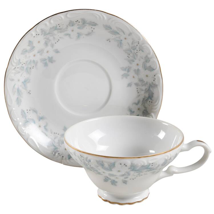 Olde Greenwich Footed Cup & Saucer Set