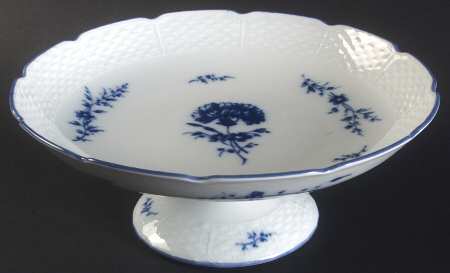 Blue Carnation Round Compote (Height X Width)