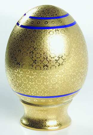 Byzance Blue Egg and Stand