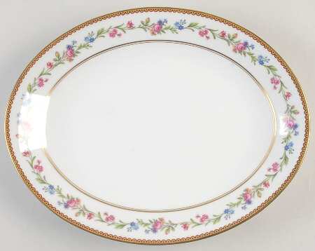 Country Flowers 12" Oval Serving Platter