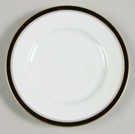 Diplomat Black Bread & Butter Plate
