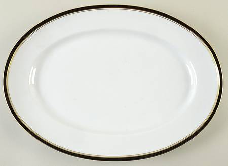 Diplomat Black 14" Oval Serving Platter