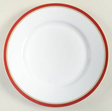 Diplomat Red Luncheon Plate