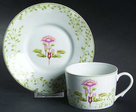 Fleur D' Eau Flat Cup & Saucer Set