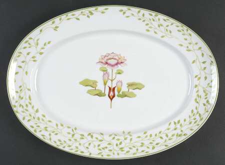 Fleur D' Eau 16" Oval Serving Platter