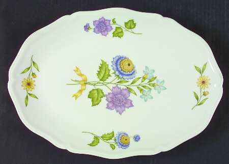 Fleur De Printemps 13" Oval Serving Platter