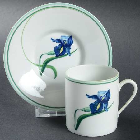 Iris Flat Demitasse Cup & Saucer Set