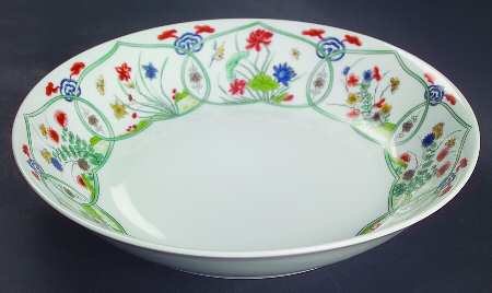 Jardin Chinois  (White Background) Coupe Soup Bowl