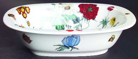 Jardin De Fleurs 9" Oval Vegetable Bowl