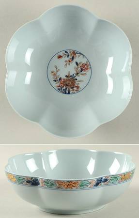 Koutani (Celadon Background) Large Melon Bowl