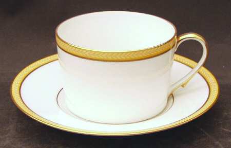 Laurier Yellow Flat Cup & Saucer Set
