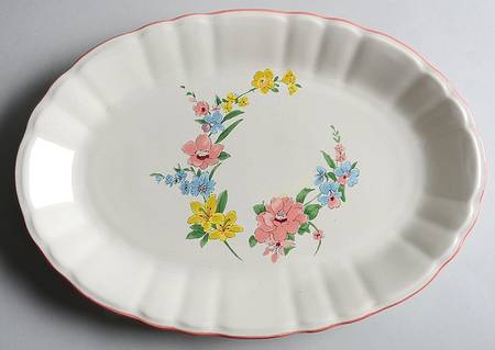 Laurier Yellow 12" Oval Serving Platter