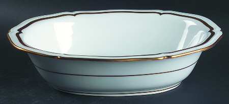 Marie Antoinette (Gold) 10" Oval Vegetable Bowl