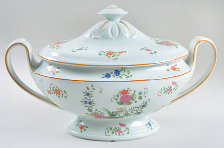 Panier Chinois Celadon Directoire Tureen & Lid