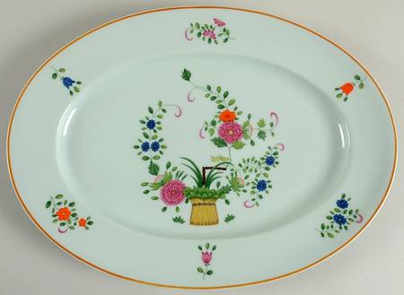 Panier Chinois Celadon 14" Oval Serving Platter