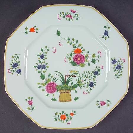 Panier Chinois Celadon Octagonal Luncheon Plate