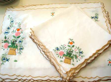 Panier Chinois Celadon Cloth Placemat