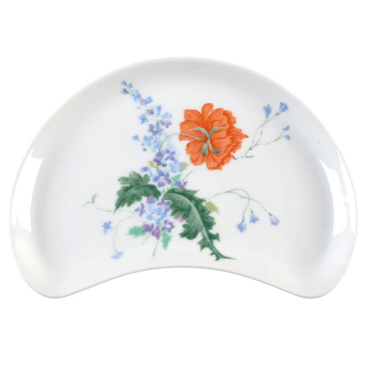 Pavot Poppy Crescent Salad Plate