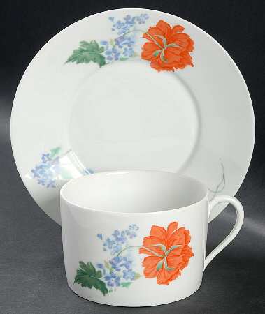 Pavot Poppy Breakfast Cup & Saucer Set
