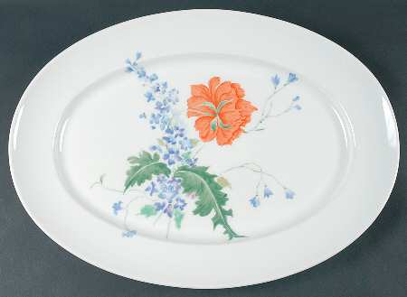 Pavot Poppy 16" Oval Serving Platter