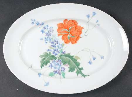 Pavot Poppy 14" Oval Serving Platter