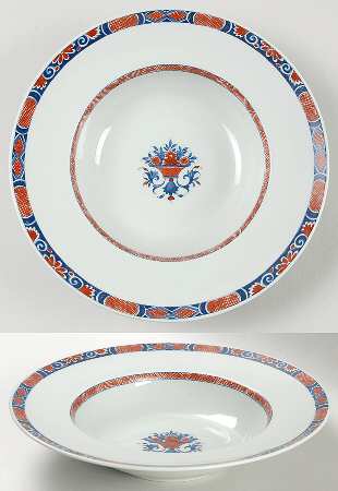 Rouen Celedon Rim Soup Bowl