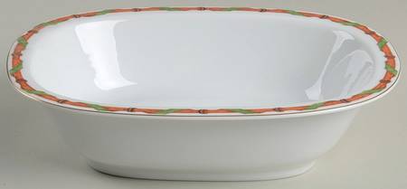 Traviata 9" Oval Vegetable Bowl by Ceralene