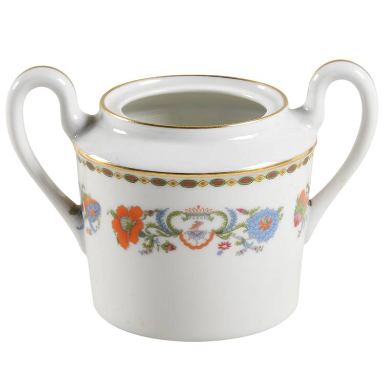 Vieux Chine (White) Sugar Bowl No Lid by Ceralene