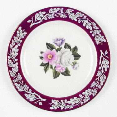 Regal Red (Floral Center) Salad Plate