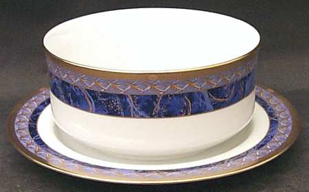 Azure Royale Gravy Boat with Attached Underplate