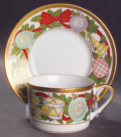 Dior Christmas Flat Cup & Saucer Set