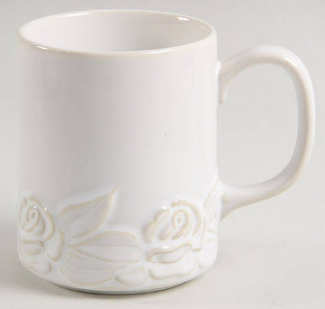 French Country Rose Oyster White Mug