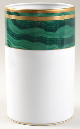 Gaudron Malachite Green 8" Cylinder Vase