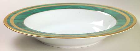 Gaudron Malachite Green Large Rim Soup Bowl