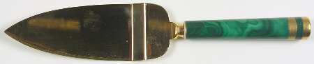 Gaudron Malachite Green Pie & Cake Server with Stainless Blade