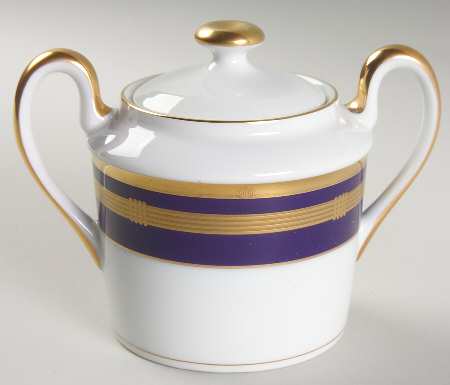 Gaudron Lapis Blue Sugar Bowl & Lid