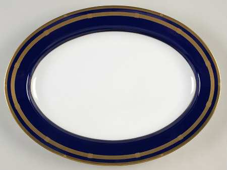 Gaudron Lapis Blue 14" Oval Serving Platter