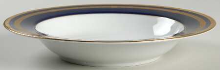 Gaudron Lapis Blue Large Rim Soup Bowl