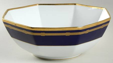 Gaudron Lapis Blue 9" Octagonal Vegetable Bowl