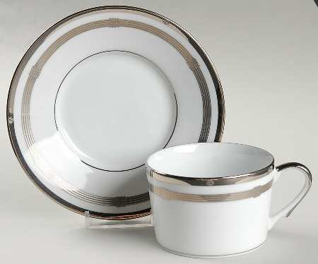 Gaudron Platinum Flat Cup & Saucer Set