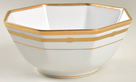 Gaudron White 7" Octagonal Vegetable Bowl