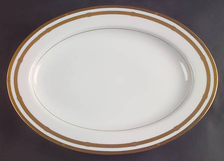 Gaudron White 14" Oval Serving Platter