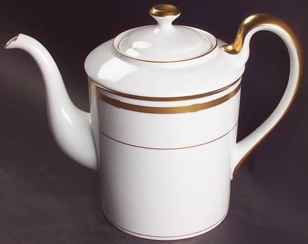 Gaudron White Coffee Pot & Lid