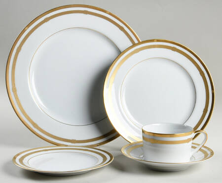 Gaudron White 5 Piece Place Setting