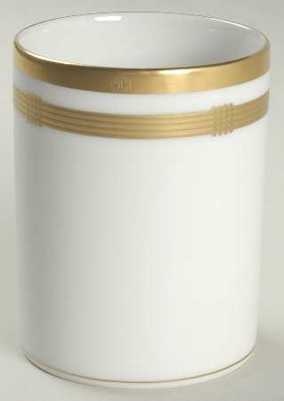 Gaudron White China Bathroom Tumbler