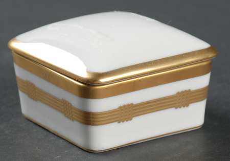 Gaudron White Trinket Box & Lid