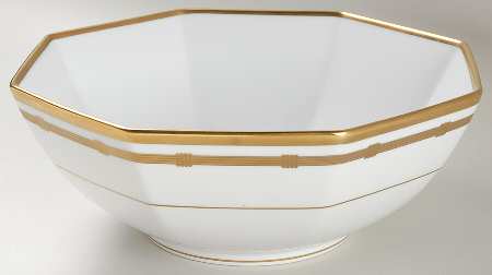 Gaudron White 9" Octagonal Vegetable Bowl