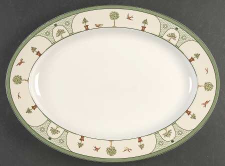 Le Jardin 14" Oval Serving Platter