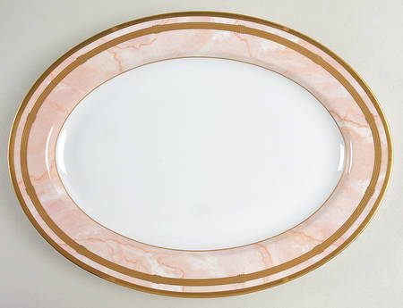 Gaudron Marbre Rose 14" Oval Serving Platter by Christian Dior