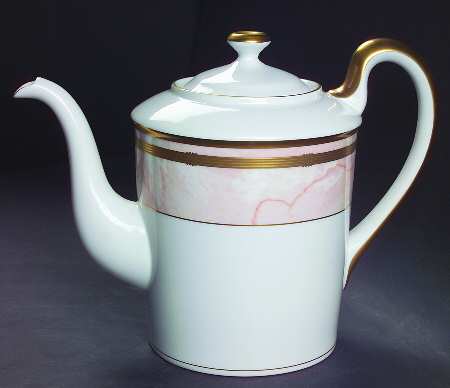 Gaudron Marbre Rose Coffee Pot & Lid